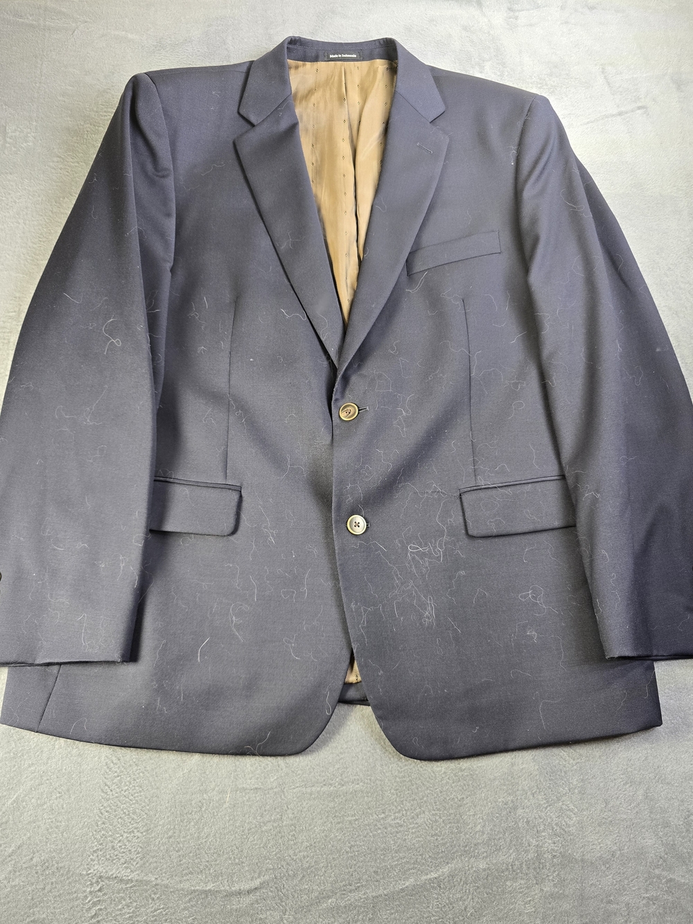 Joseph & Feiss Gold Men's Blue Wool 2-Piece Suit 46R Classic Fit Two-Button
